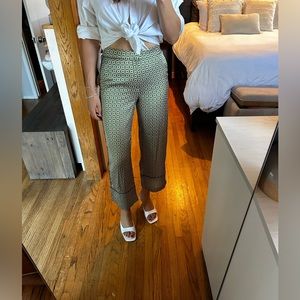 Zara geometric print, pajama style pants